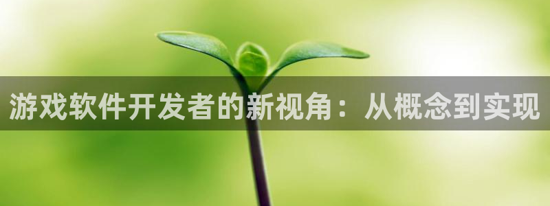 沐鸣娱乐2官网网址是多少：游戏软件开发者的新视角：从概念到实现