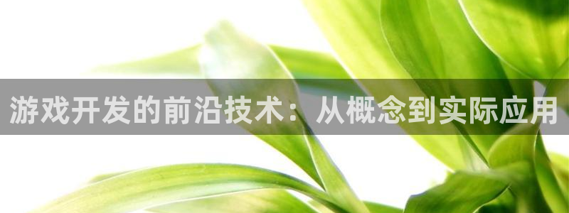 沐鸣2官网：游戏开发的前沿技术：从概念到实际应用