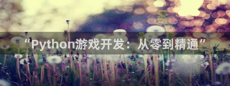 沐鸣娱乐2游戏说明：“Python游戏开发：从零到精通”